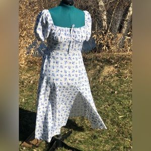 White shein milkmaid dress